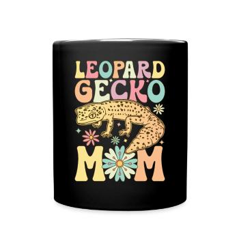 Groovy Eidechse Mama Reptil - Tasse einfarbig - Schwarz - Vorne