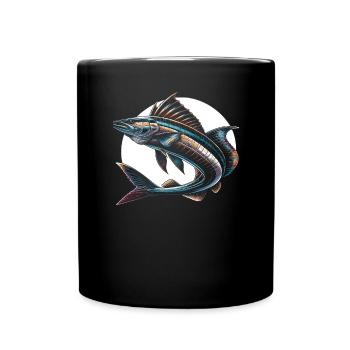 Cobia Angeln Liebhaber Fischfänger Fischer - Tasse einfarbig - Schwarz - Vorne