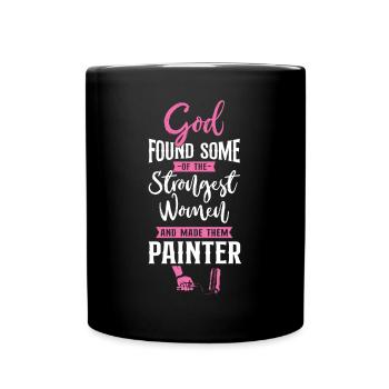 Peintre en bâtiment Décorateur Femme - Mug uni - noir - Devant
