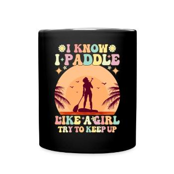 Kayak Girl Kayak Femme Kayakiste - Mug uni - noir - Devant
