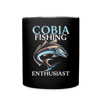 Cobia Fishing Lover Fish Catcher Fisher Fisherman - Full Colour Mug - black - Front