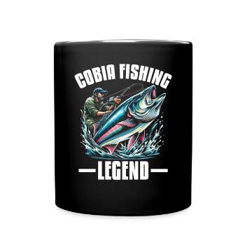 Cobia Angeln Liebhaber Fischfänger Fischer - Tasse einfarbig - Schwarz - Vorne