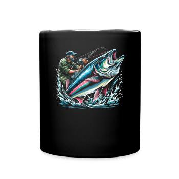 Cobia Angeln Liebhaber Fischfänger Fischer - Tasse einfarbig - Schwarz - Vorne
