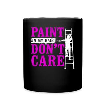Peintre en bâtiment Décorateur Femme - Mug uni - noir - Devant
