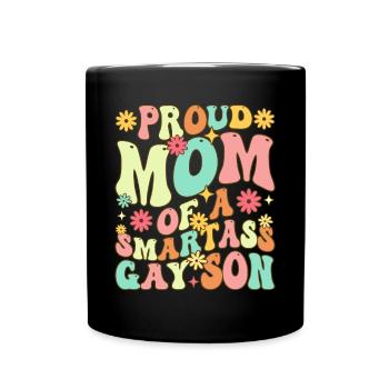 LGBTQ Mother Gay Pride - Full Colour Mug - black - Front
