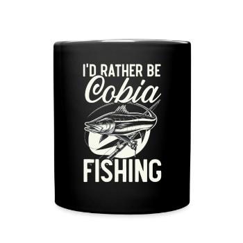 Cobia Angeln Liebhaber Fischfänger Fischer - Tasse einfarbig - Schwarz - Vorne