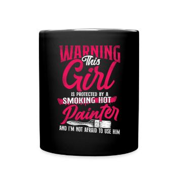 House Painter Decorator Girlfriend - Full Colour Mug - black - Front