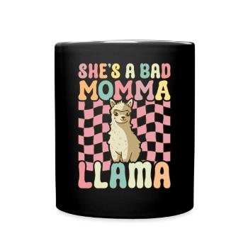 Mama Llama - Full Colour Mug - black - Front