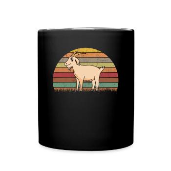 Chèvres Retro Goat Host Vintage Goat - Mug uni - noir - Devant