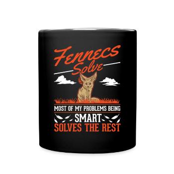 Fennec Gift Desert Fox Fennec - Full Colour Mug - black - Front