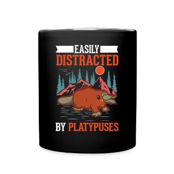 Facilement distrait par les ornithorynques Ornithorynque - Mug uni - noir - Devant