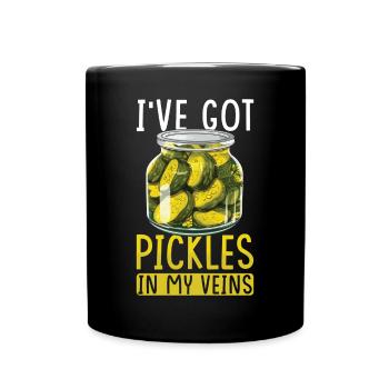 Pickles Lover Pickled Cucumber Gift - Full Colour Mug - black - Front