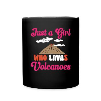 Vulkan Geologie Vulkanologie Lava - Tasse einfarbig - Schwarz - Vorne