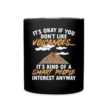 Vulkan Geologie Vulkanologie Lava - Tasse einfarbig - Schwarz - Vorne