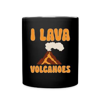 Vulkan Geologie Vulkanologie Lava - Tasse einfarbig - Schwarz - Vorne