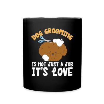 Salon de coiffure pour chiens - Mug uni - noir - Devant