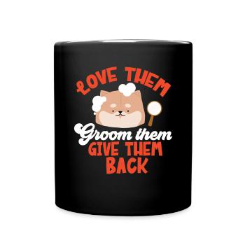 Salon de coiffure pour chiens - Mug uni - noir - Devant