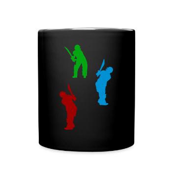 Silhouette De Cricket Silhouettes De Joueur De Cricket C - Mug uni - noir - Devant