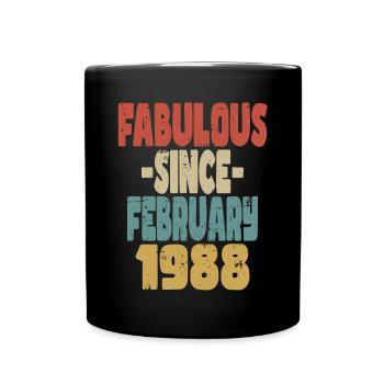 Fabuleux Février 1988 - Mug uni - noir - Devant