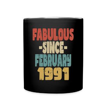 Fabuleux Février 1991 - Mug uni - noir - Devant