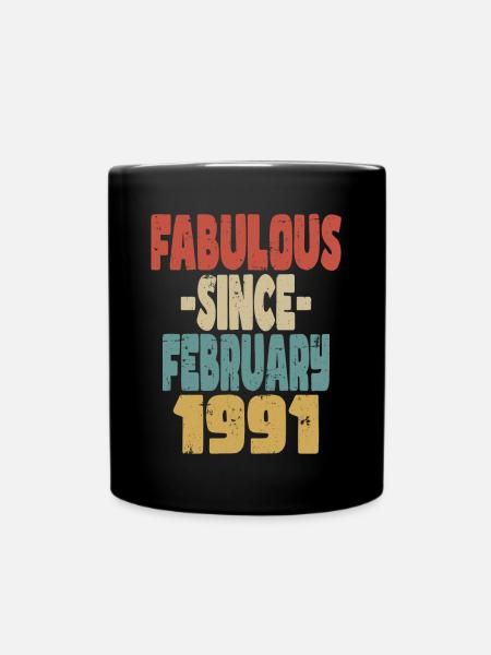 Fabelhafter Februar 1991 - Tasse einfarbig - Schwarz