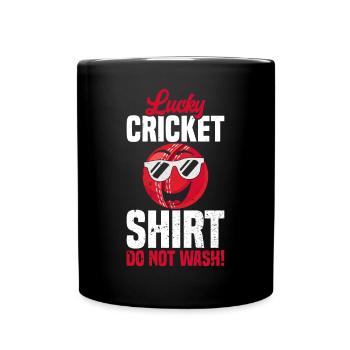 Lucky Cricket Shirt Do Not Wash - Funny Cricket Qu - Tasse einfarbig - Schwarz - Vorne
