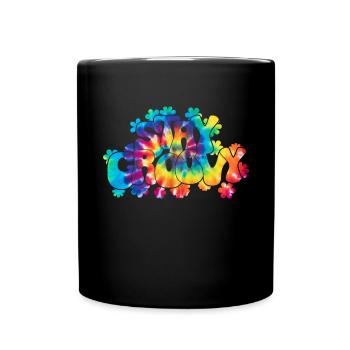 Groovy Tie Dye rétro des années 70 Hippie Vintage - Mug uni - noir - Devant