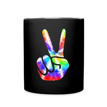 Groovy Tie Dye rétro des années 70 Hippie Vintage - Mug uni - noir - Devant