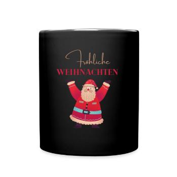 Winter Time - The Winter Snows Snowflakes - Full Colour Mug - black - Front