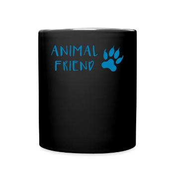 Animal Lover Font Paw Print Style - Full Colour Mug - black - Front