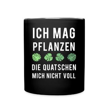 Pflanzenfreund Leises Grün - Tasse einfarbig - Schwarz - Vorne