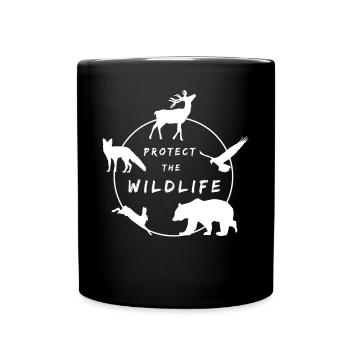 Wildtier Schutz Naturbewusstsein - Tasse einfarbig - Schwarz - Vorne