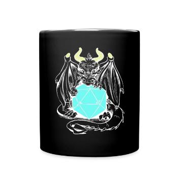 dragon, créature, créature mythique, conte de fées, personnage de conte de fées - Mug uni - noir - Devant