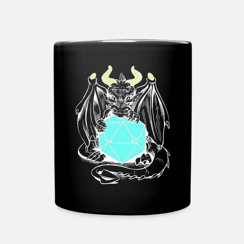 dragon, creature, mythical creature, fairy tale, fairy tale character - Full Colour Mug - black