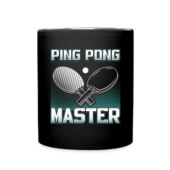Ping Pong Master / Tischtennis Sport Design - Tasse einfarbig - Schwarz - Vorne