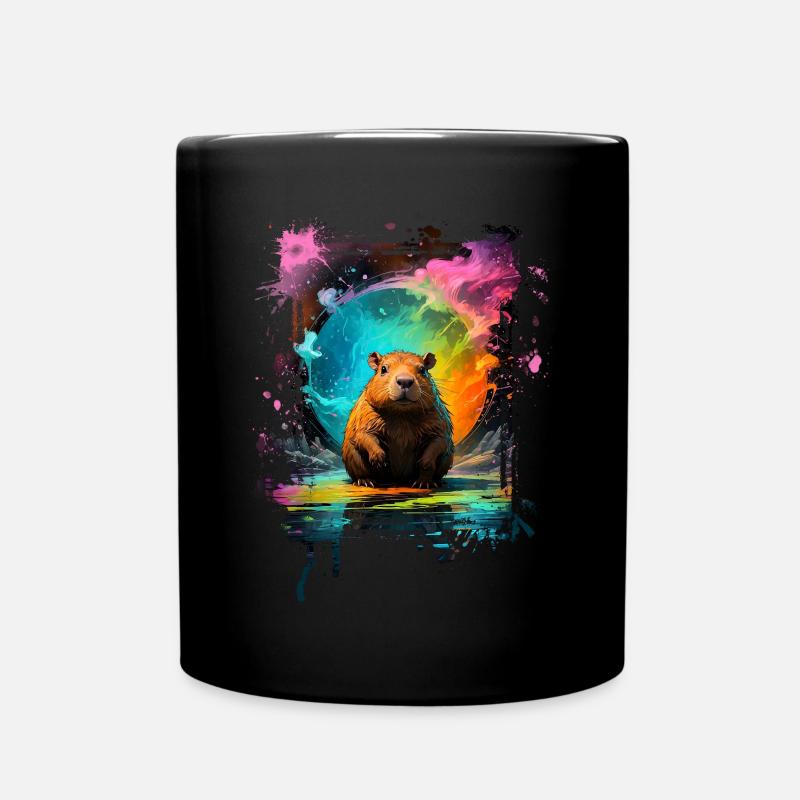 Capybara - Tasse einfarbig - Schwarz