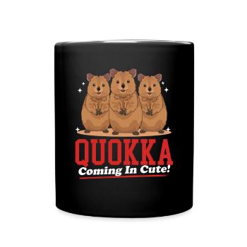 Quokka kangourou à queue courte kangourou cadeau - Mug uni - noir - Devant