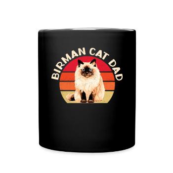 Birman chats papa Birman chat Birman cadeau - Mug uni - noir - Devant