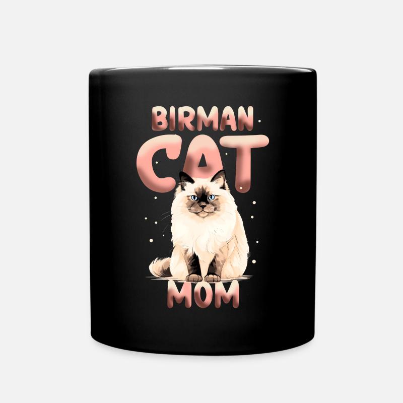 Birma Katzen Mom Birmakatze Birmchen Geschenk - Tasse einfarbig - Schwarz
