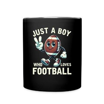 Juste un garçon qui aime les garçons de football hommes - Mug uni - noir - Devant