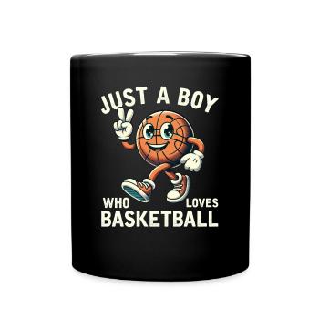 Juste un garçon qui aime les garçons de basket-ball hommes - Mug uni - noir - Devant