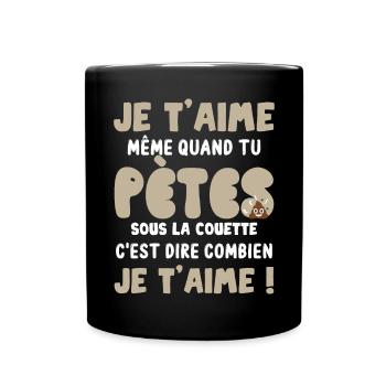 Cadeau Saint Valentin Homme Femme Humoristique - Mug uni - noir - Devant