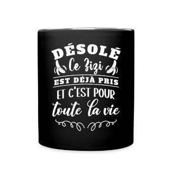 Cadeau Saint Valentin Homme Femme Humoristique - Mug uni - noir - Devant