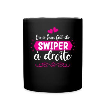 Cadeau St Valentin Femme Copine Appli - Mug uni - noir - Devant