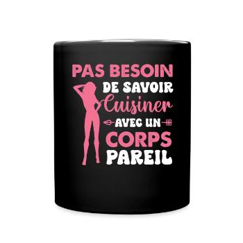 Cadeau St Valentin Femme Copine Sexy - Mug uni - noir - Devant