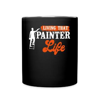 House Painter Decorator Living - Full Colour Mug - black - Front
