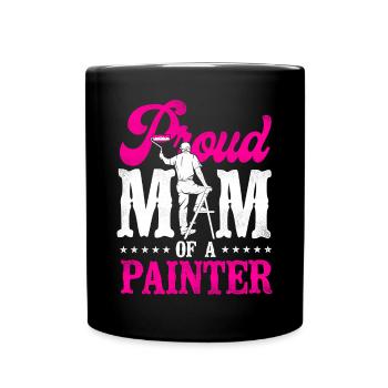 House Painter Decorator Mom Proud - Tasse einfarbig - Schwarz - Vorne