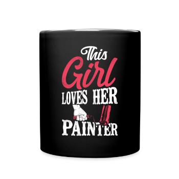 House Painter Decorator Girlfriend - Full Colour Mug - black - Front