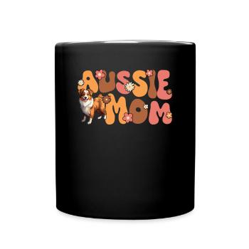 Berger australien rouge Tri Groovy Aussie maman - Mug uni - noir - Devant