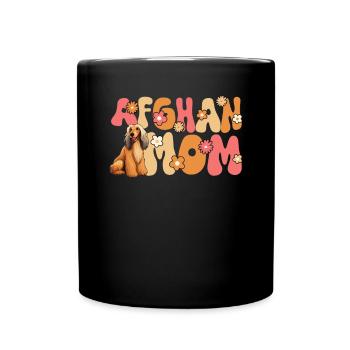 Chien Afghan Groovy Afghan Maman - Mug uni - noir - Devant